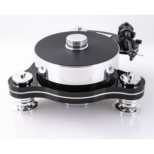 Виниловый проигрыватель Transrotor RONDINO NERO FMD с тонармом Transrotor TRA9 Black, MC головкой Transrotor Figaro, Блоком питания Konstant FMD и прижимным диском