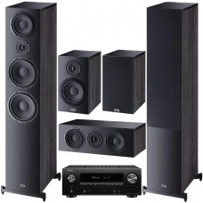 Комплект домашнего кинотеатра Heco Aurora 1000 Set 5.0 (1000+300+Center) black + Denon AVR-X2600H black