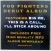 ДУБЛЬ Виниловая пластинка Sony Foo Fighters Foo Fighters (180 Gram)