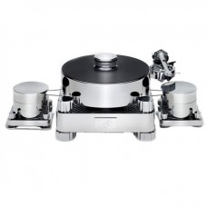 Виниловый проигрыватель Transrotor Massimo TMD с двумя моторами, тонармом Transrotor TRA9 Black, MC головкой Transrotor Figaro, Блоком питания Konstant FMD и хромированным прижимным диском