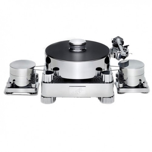 Виниловый проигрыватель Transrotor Massimo TMD с двумя моторами, тонармом Transrotor TRA9 Black, MC головкой Transrotor Figaro, Блоком питания Konstant FMD и хромированным прижимным диском